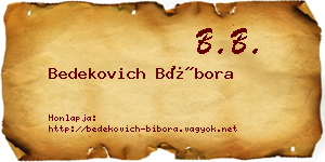 Bedekovich Bíbora névjegykártya